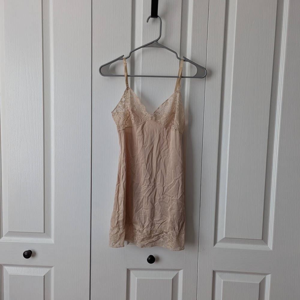 Elegant Cream Lace Slip Dress
